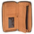 Women's Tooling Leather Cowhide Zippered Wallet
