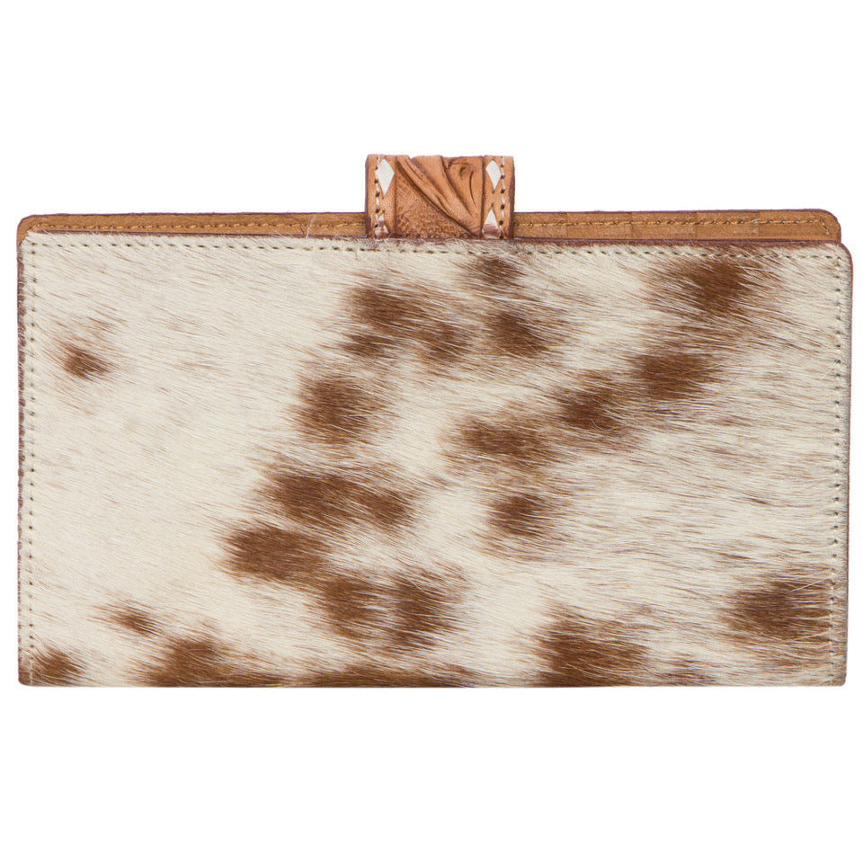 Women's Manta Tooling Leather Slim Button Wallet