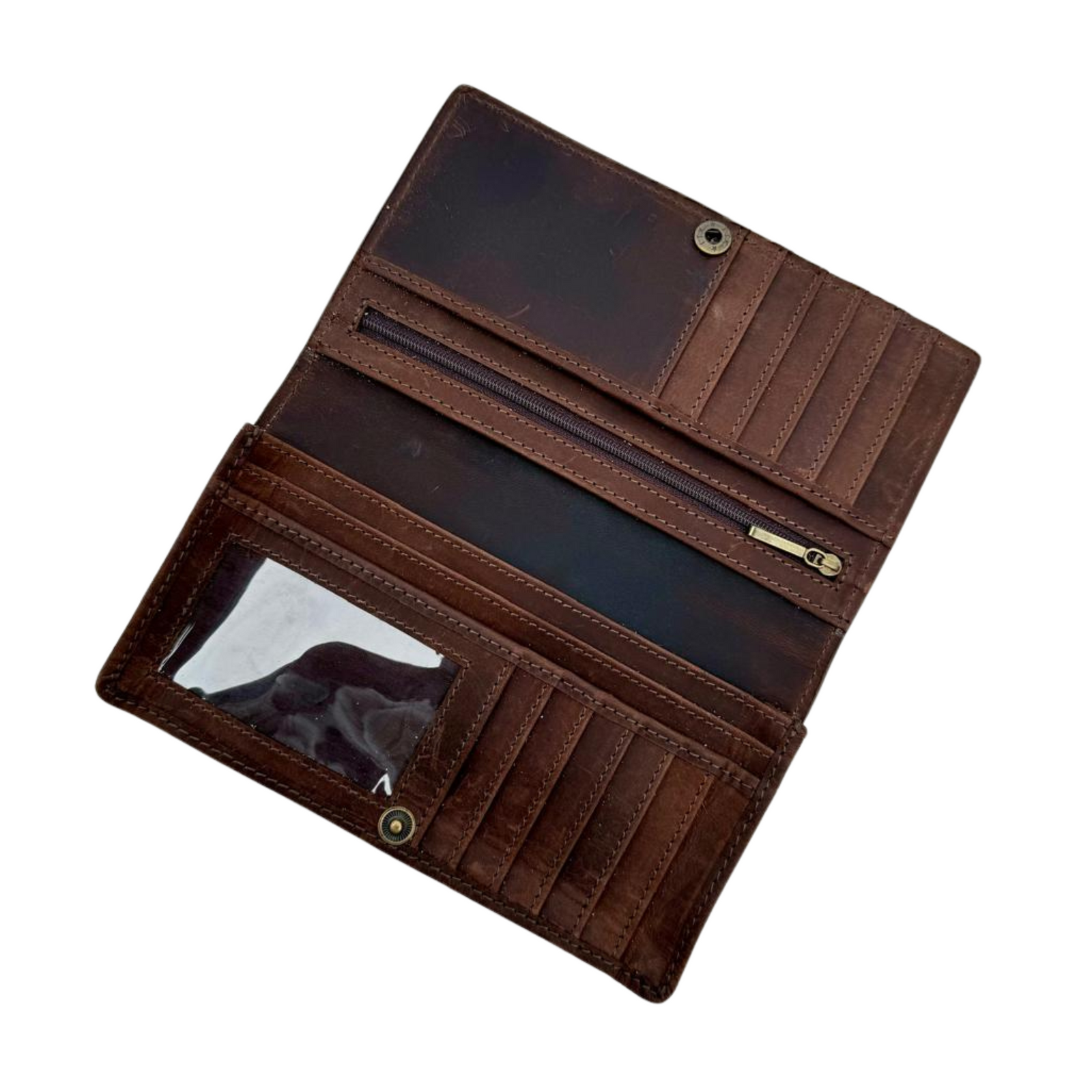 Women's Tooling Leather Slim Cowhide Wallet