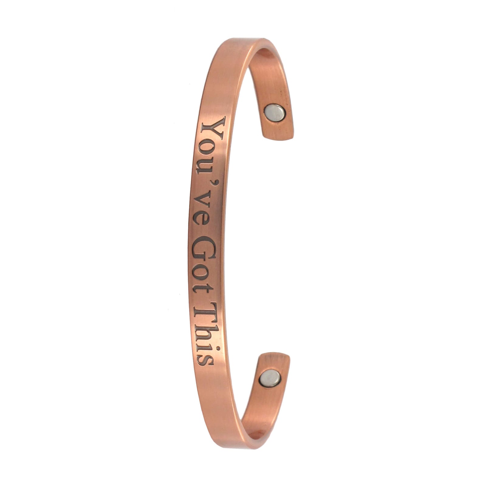 You've Got This Copper Magnetic Band. A copper magnetic therapy cuff bracelet with the inscription 'You've Got This' on it.