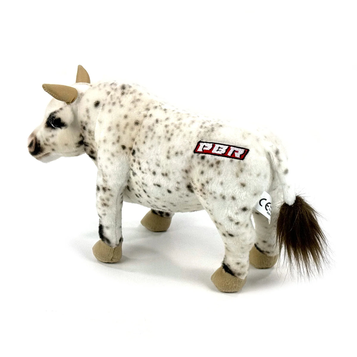 Big Country Toys 14" PBR Plush Bull. Stuffed animal bull with PBR logo on a white background