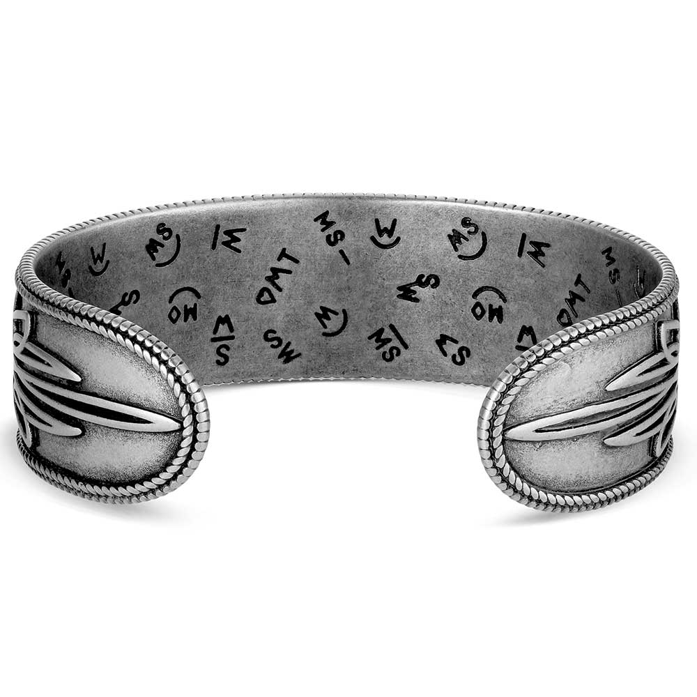 Montana Silversmiths Boot Stitch Turquoise Cuff Bracelet Montana Silversmiths