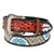 American Darling beaded western belt with decorative buckle and patterned strap on a white background