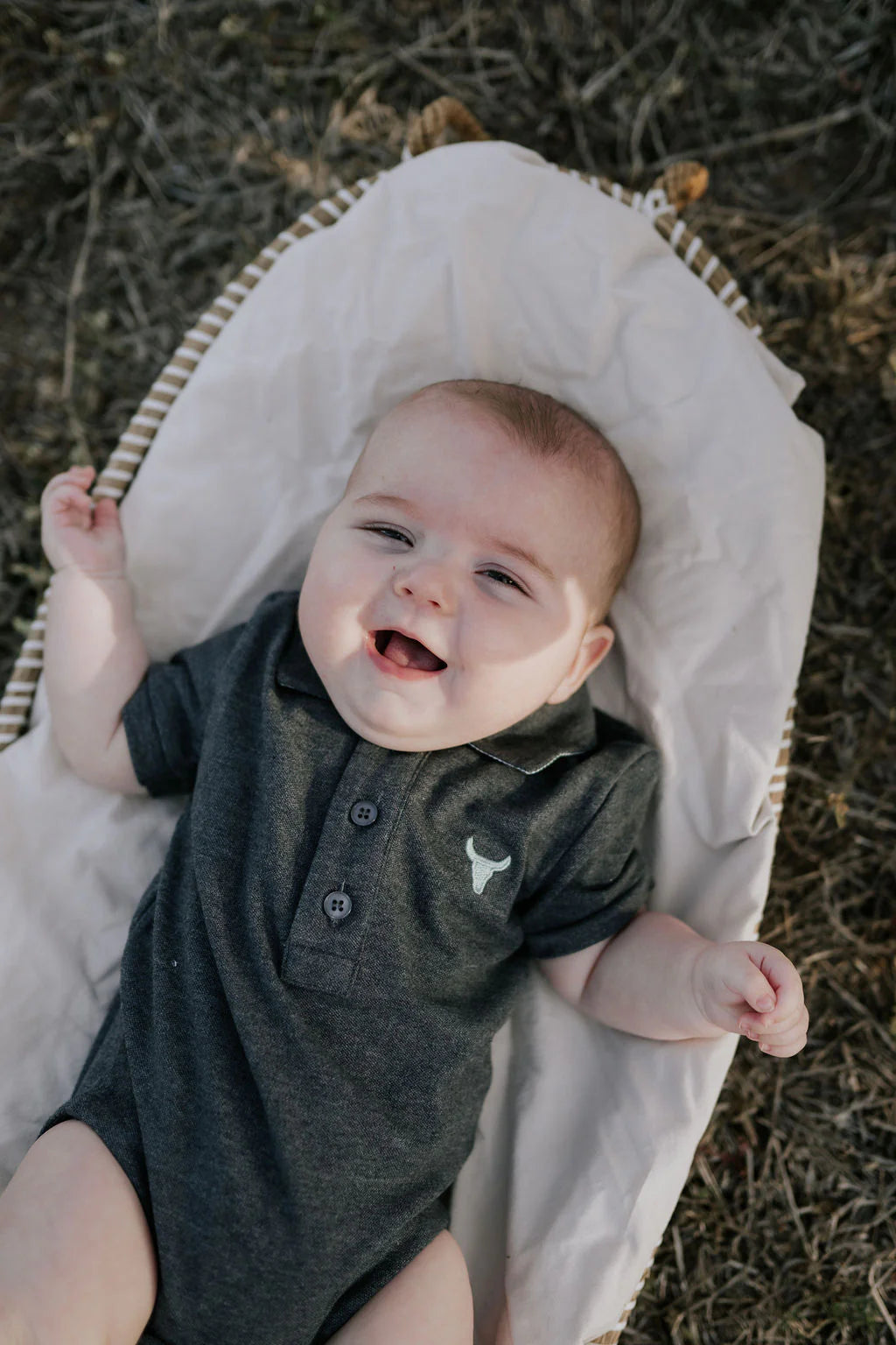 Little Windmill Co Benny Infant Polo S/S Romper