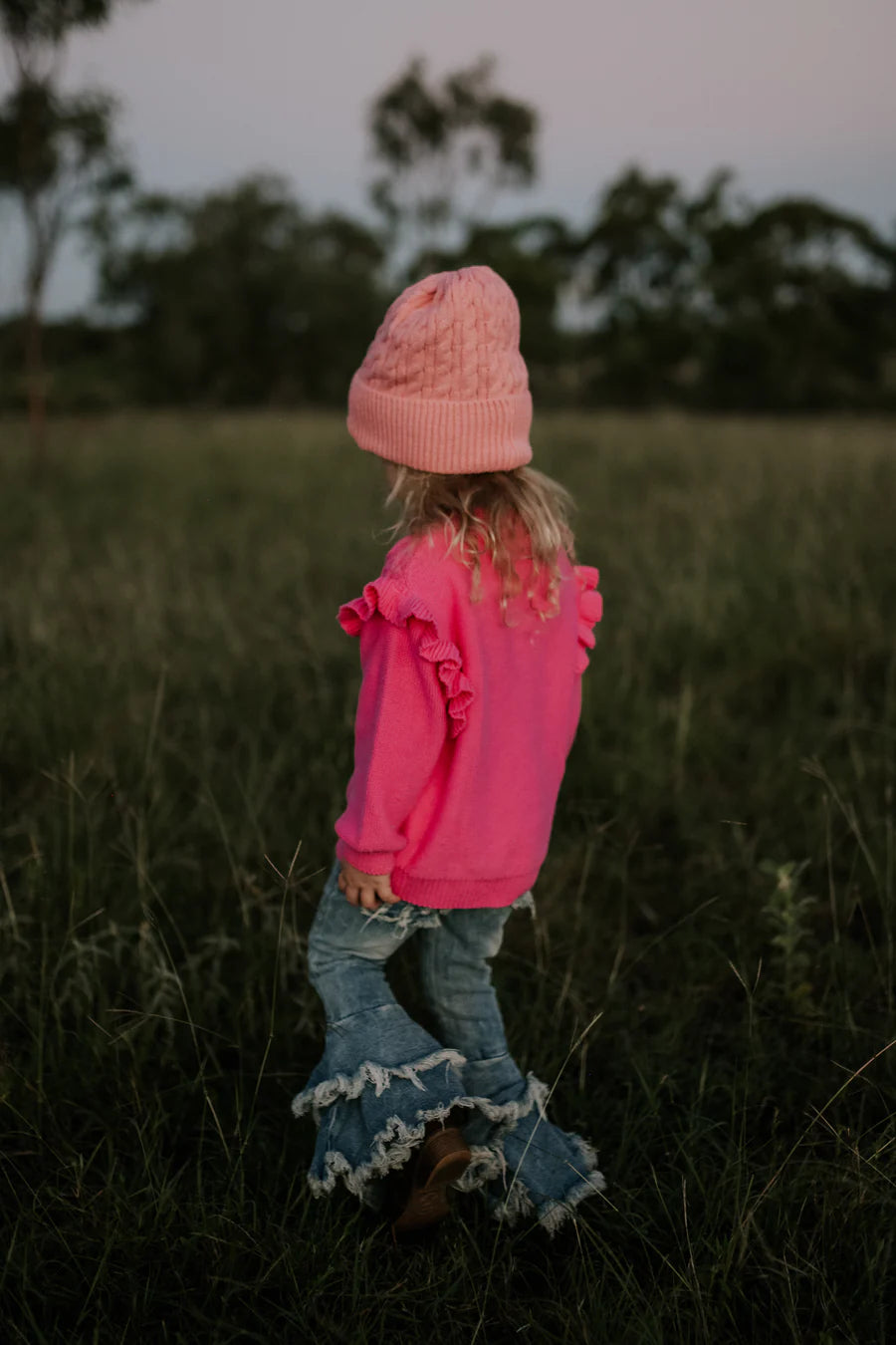 Little Windmill Co Girl's Brydie Cotton Knit Jumper