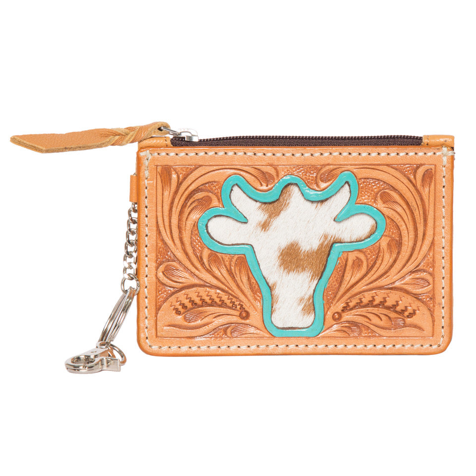 The Design Edge Women's Tooling Leather Card Case