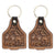 Tooling Leather Cattle Tag Keyring
