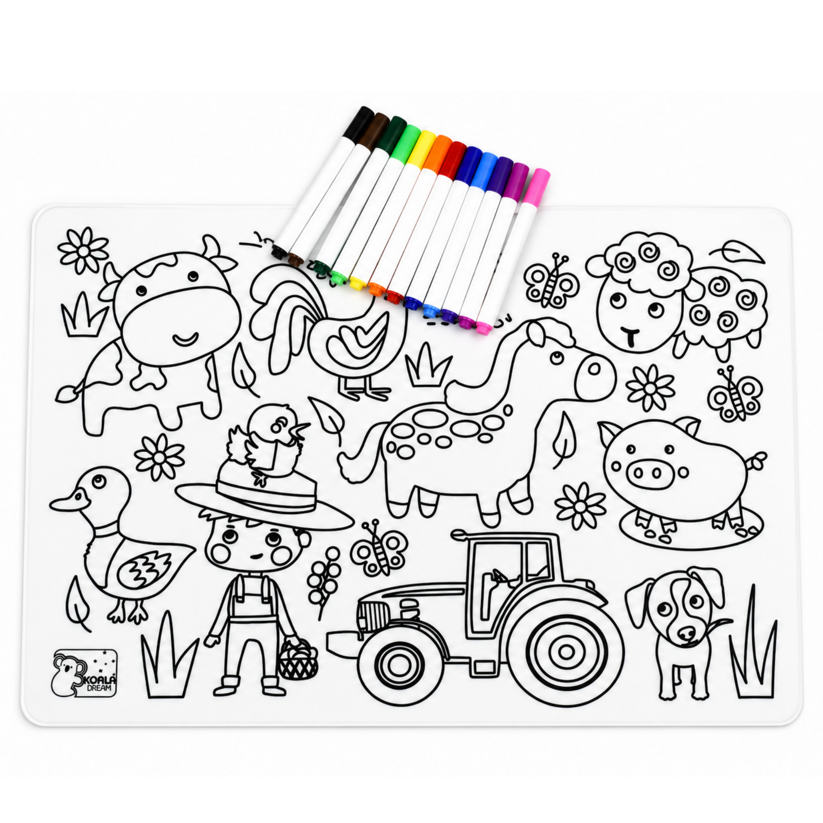 Farm Animals Reusable Silicone Drawing Mat Eleganter