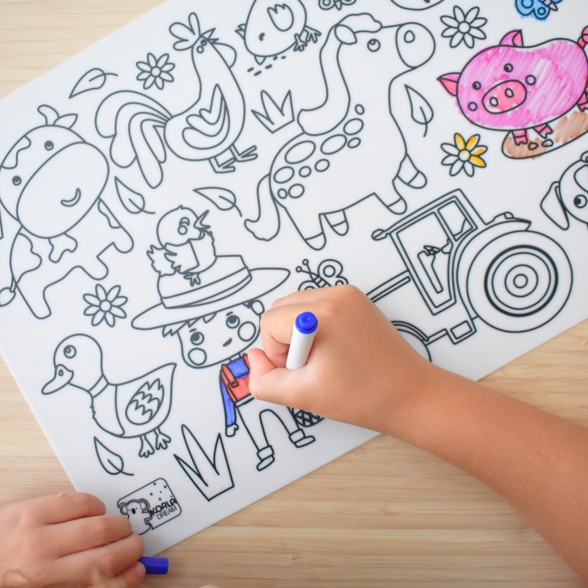 Farm Animals Reusable Silicone Drawing Mat Eleganter