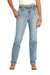 Cruel Denim Women's Quinn Relaxed Fit Jean. Light blue jeans worn by a person on a white background