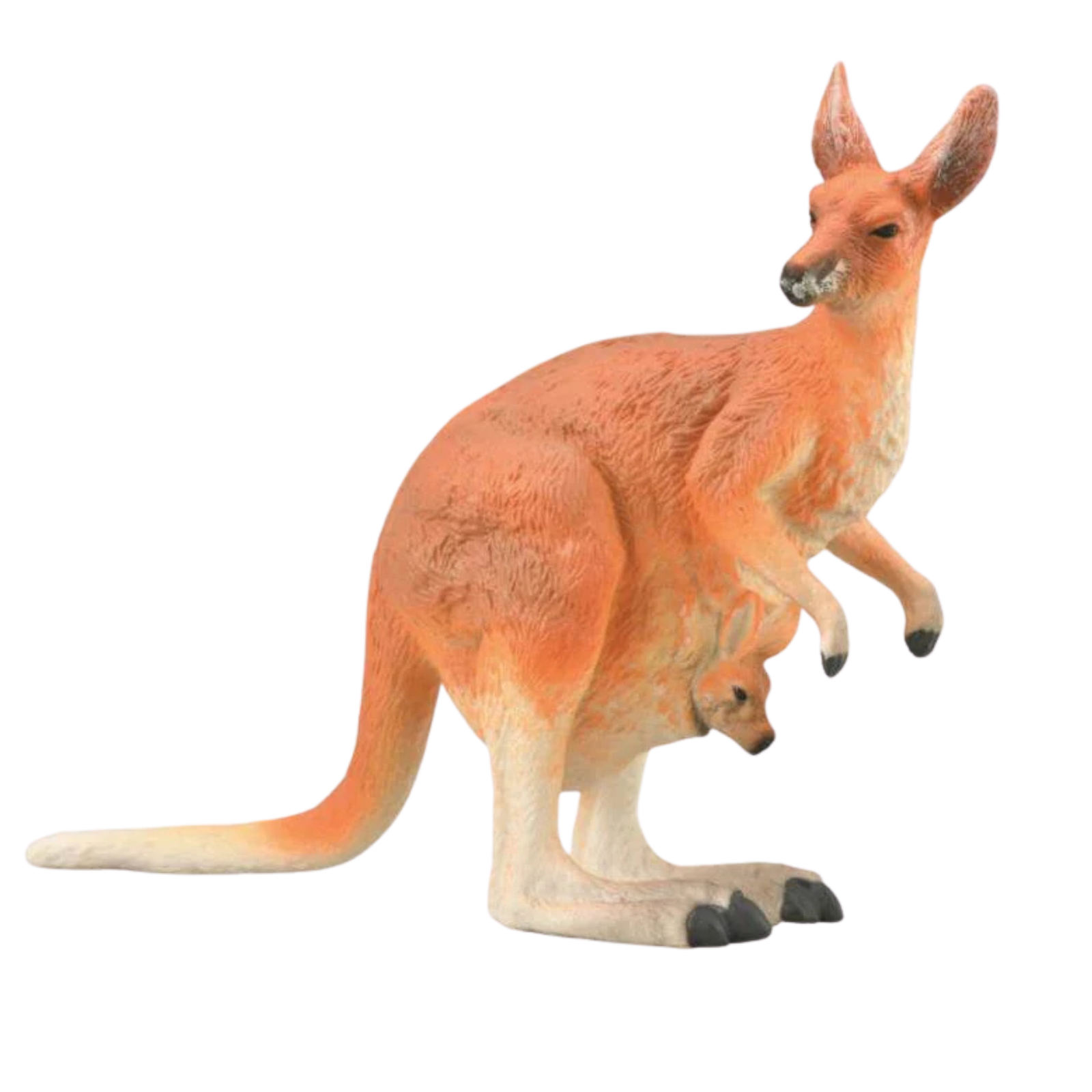 Collecta Red Kangaroo with Joey. Kangaroo figurine on a white background