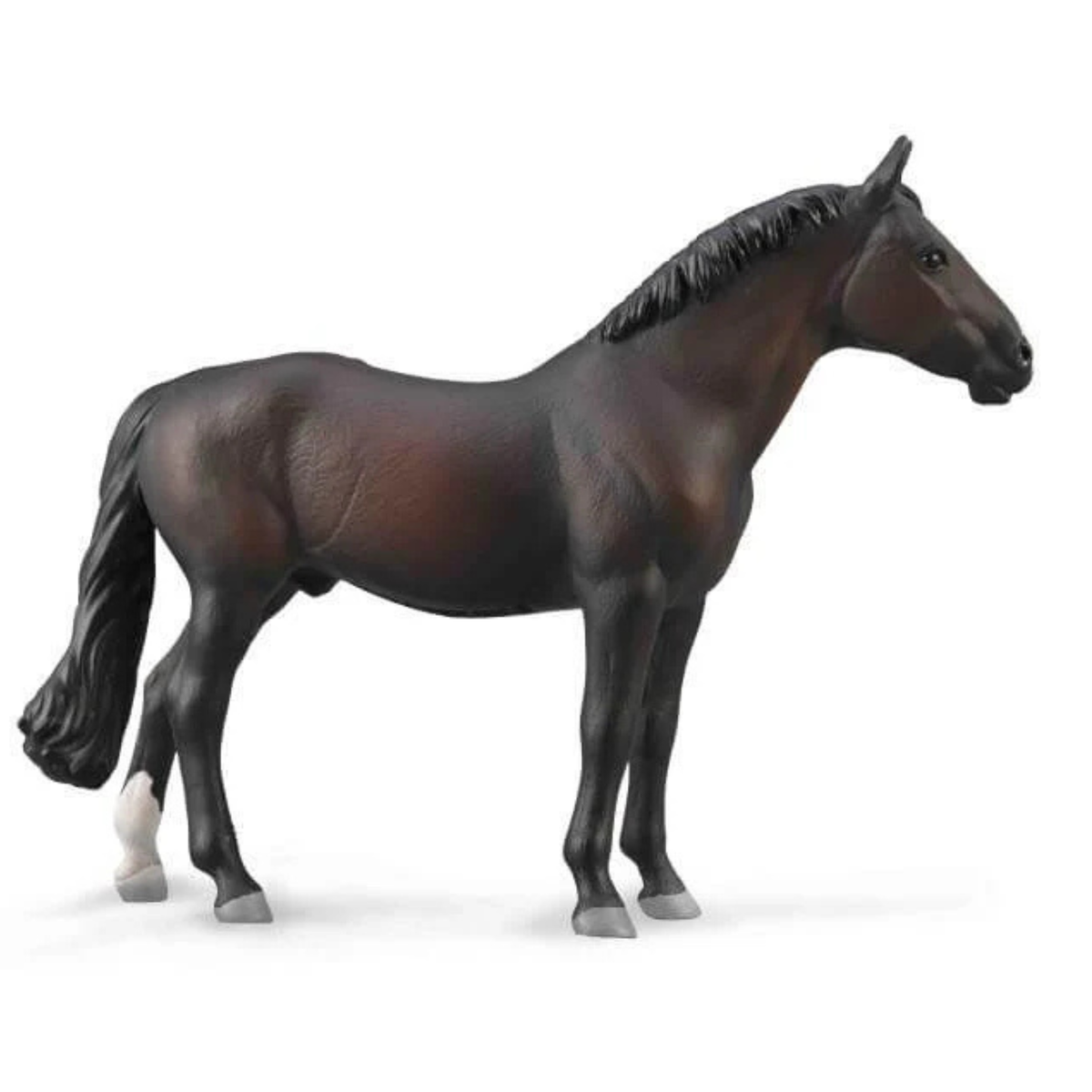 Collecta Holsteiner Stallion. Model horse figure on a white background