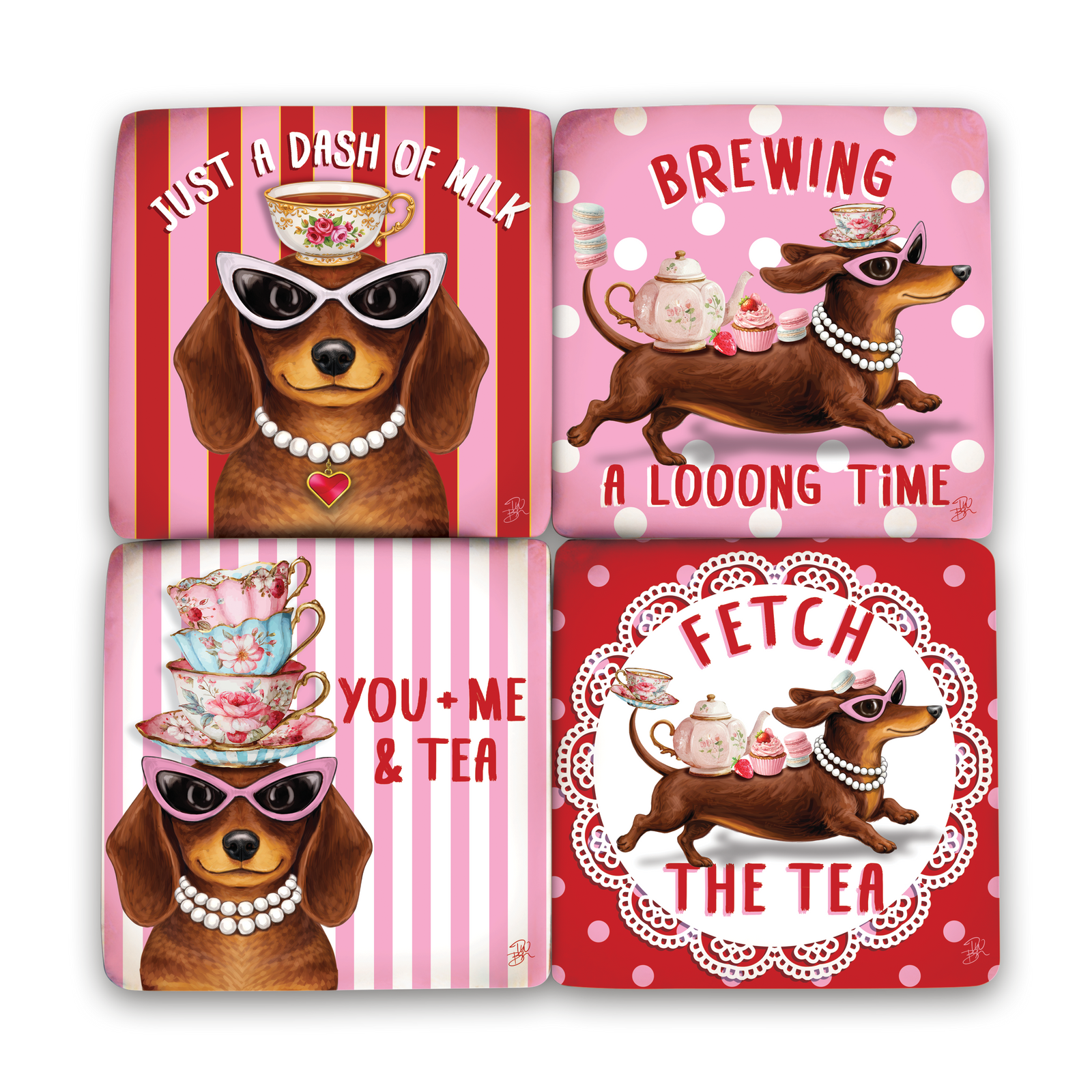 DWBH 'Regal Dash' Set of 4 Coasters