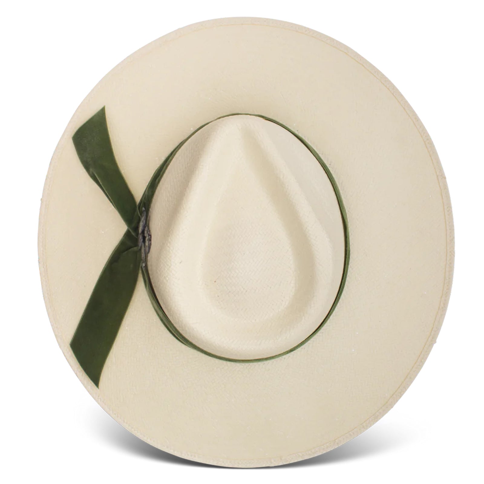 Charlie 1 Horse Hard To Handle Straw Cowboy Hat. A beige cowboy hat with an olive-green velvet ribbon and a cactus concho pin, featuring the 'Charlie 1 Horse' brand logo on the crown.