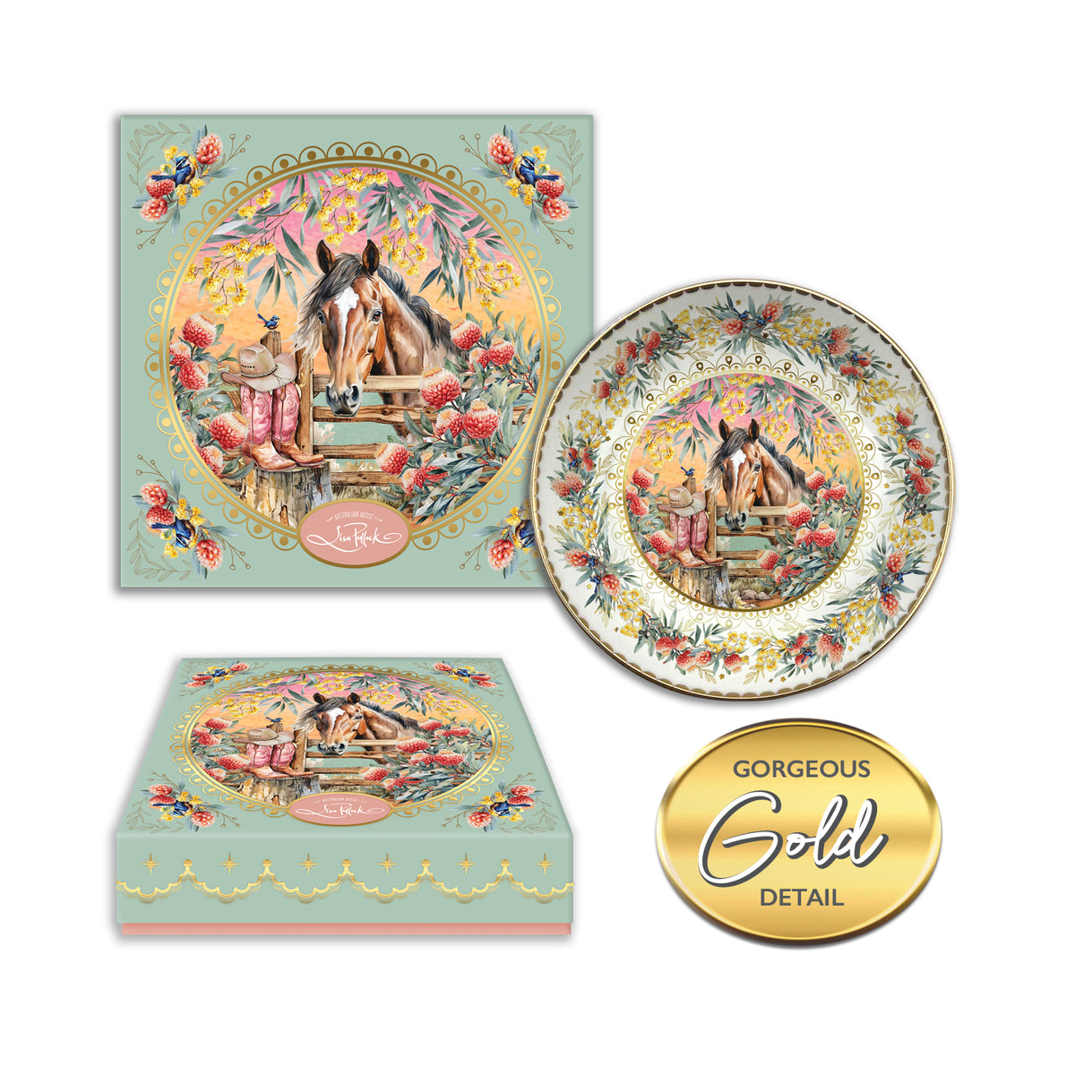 Lisa Pollock - Country Dusk Ceramic Trinket Dish