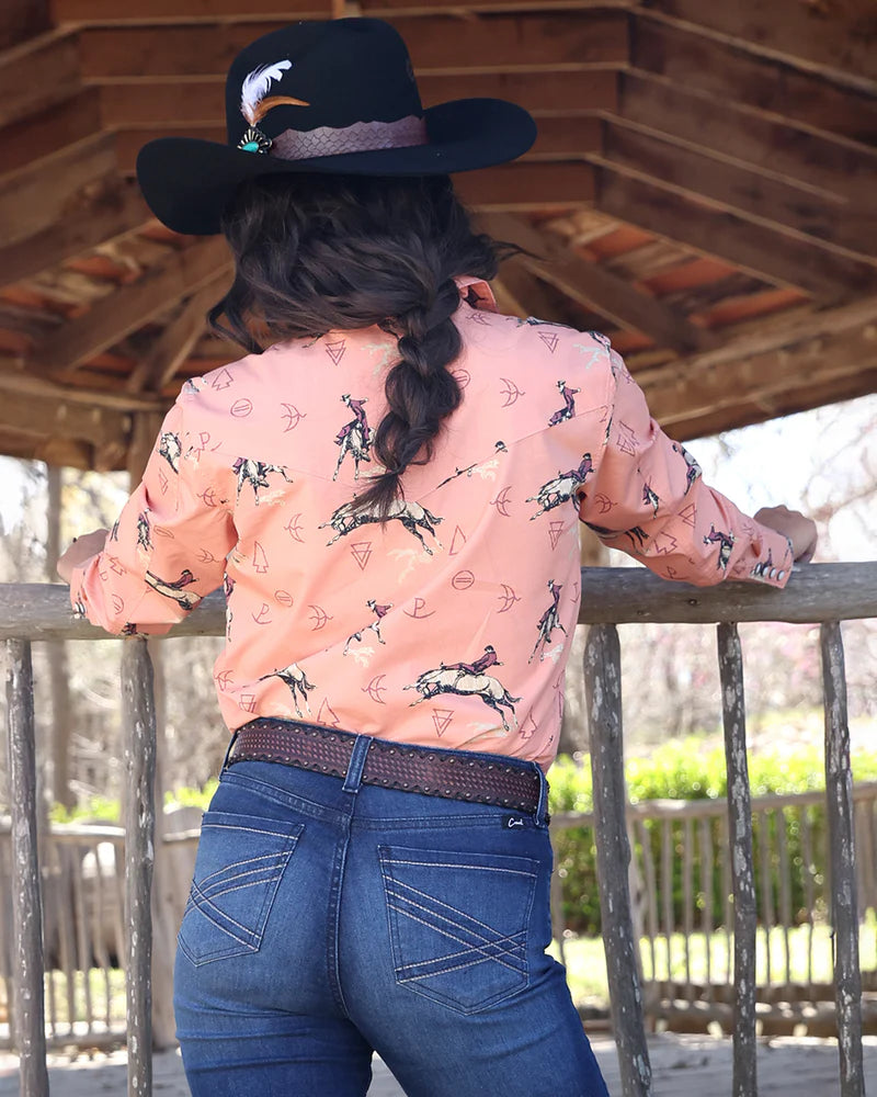 Cruel Denim Women's Classic Fit Snap Front Long Sleeve Western Shirt