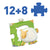 Kaleidoscope Tactile Farm 20pc Giant Puzzle. Children's farm-themed puzzle with various animals and a house on a colorful background