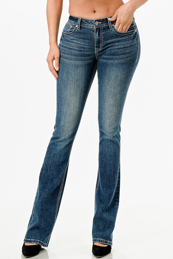 Grace In LA Women's Flu De Lee 3D Jeans