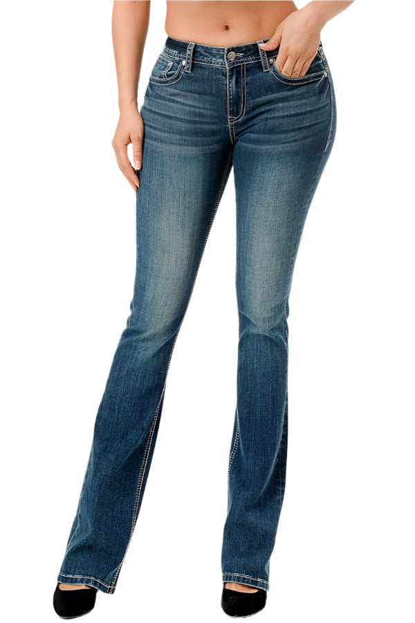 Grace In LA Women's Flu De Lee 3D Jeans Rockhampton Mavericks