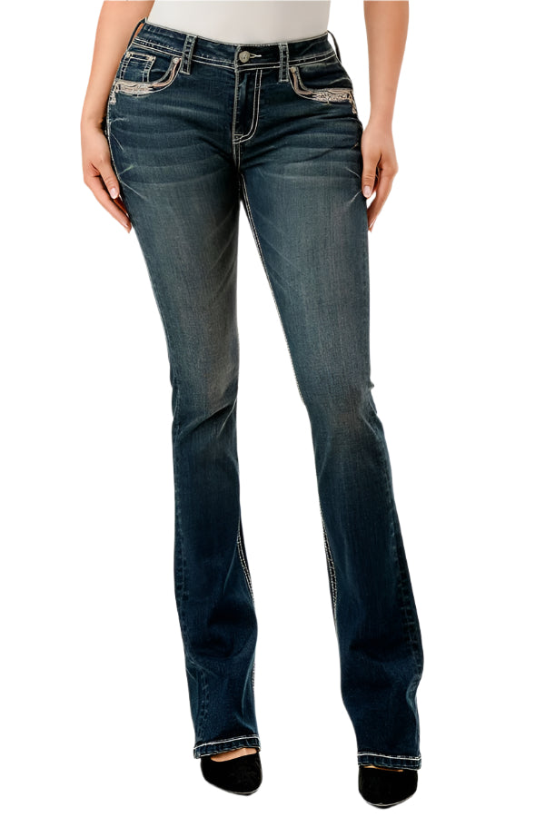 Grace In La Women's Cowboy Motif Western Jean