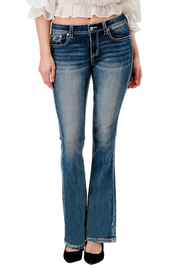 Grace In LA Women's Western Boot Stitch Jean
