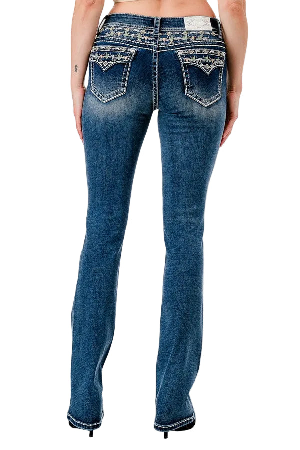 Grace In LA Women's EmbroideredJeans