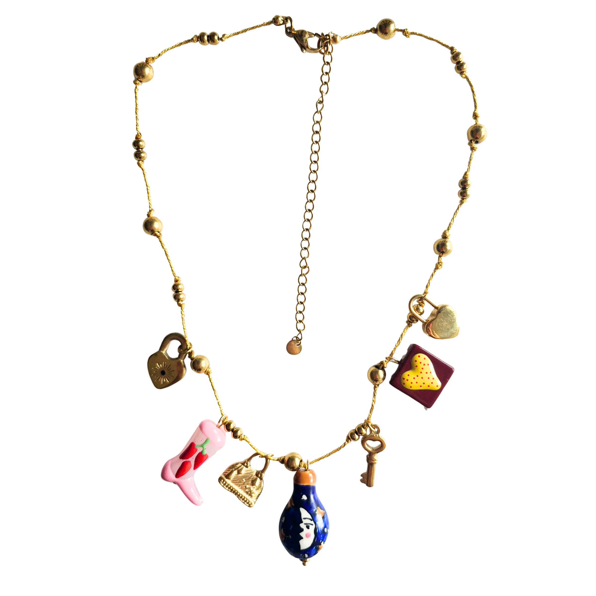 Zoda 18K Gold Plated Charm Necklace