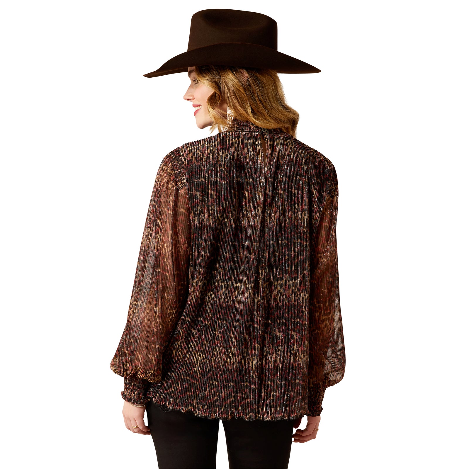 Ariat Women's Plume Pleated L/S Top