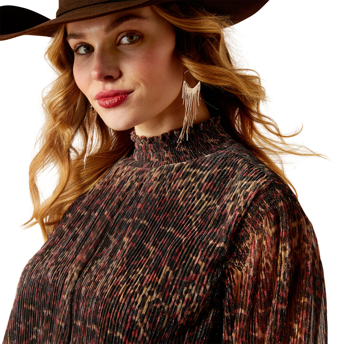 Ariat Women's Plume Pleated L/S Top