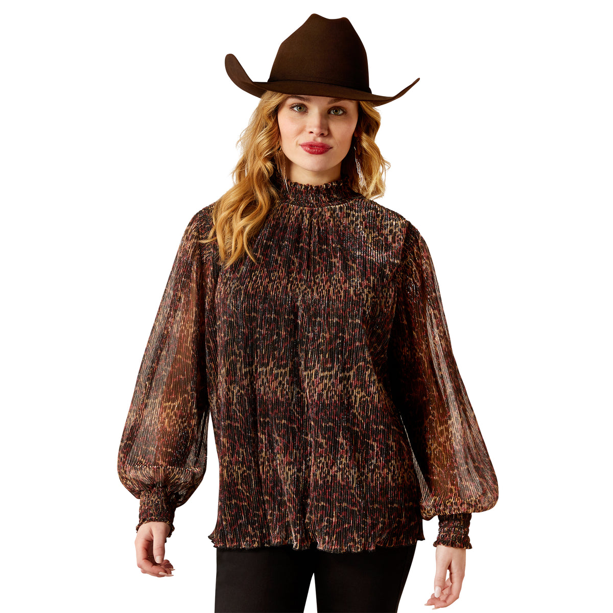 Ariat Women&#39;s Plume Pleated L/S Top
