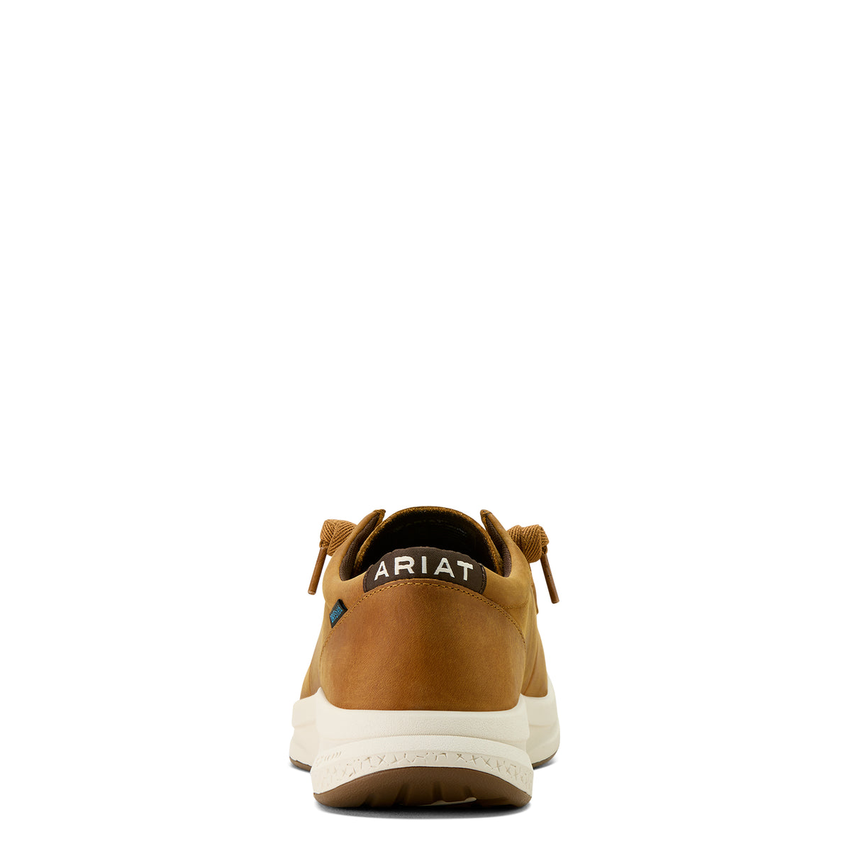 Ariat Men's Buckeye H2O Shoe. Brown shoe with 'Ariat' branding on a white background