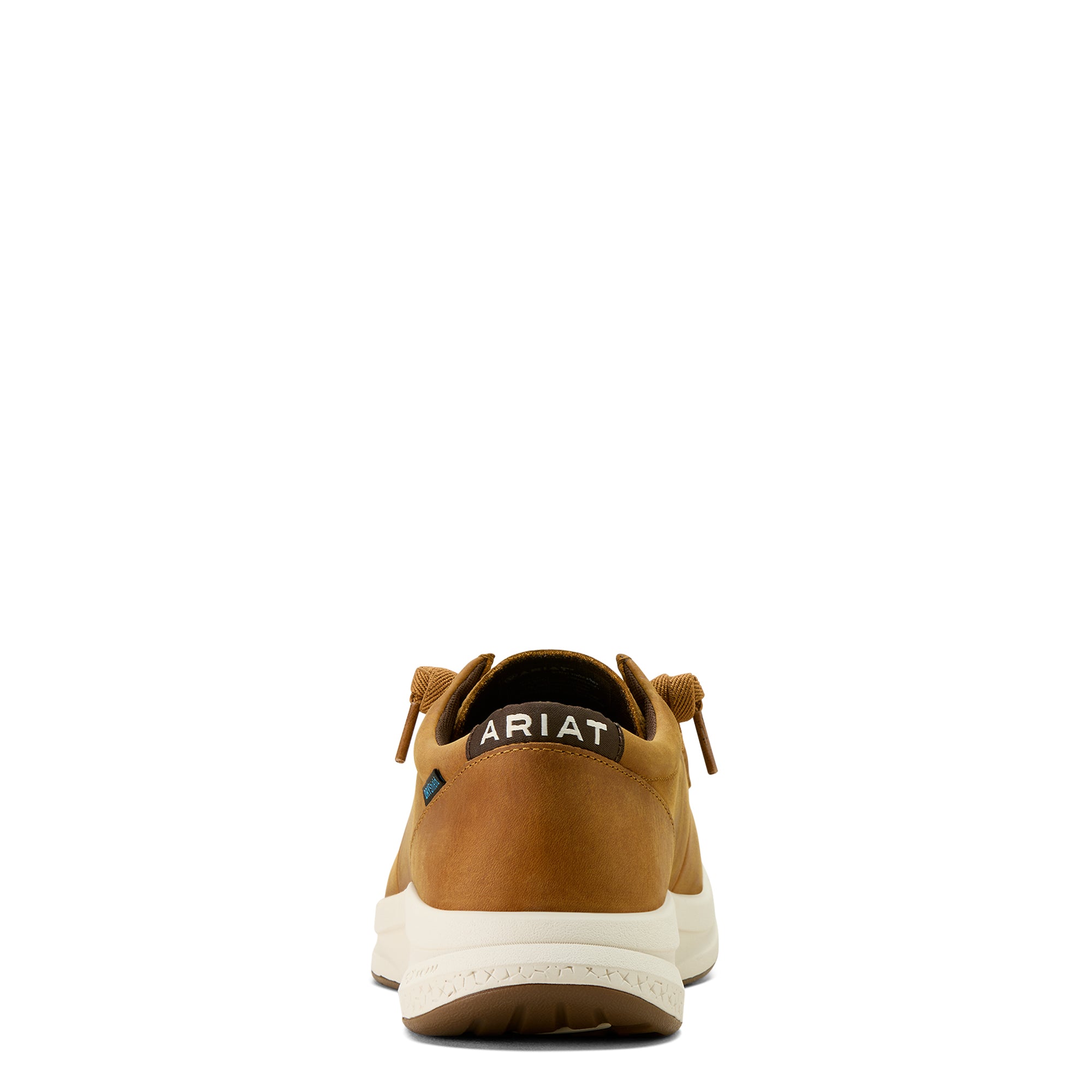 Ariat Men's Buckeye H2O Shoe. Brown shoe with white sole on a white background