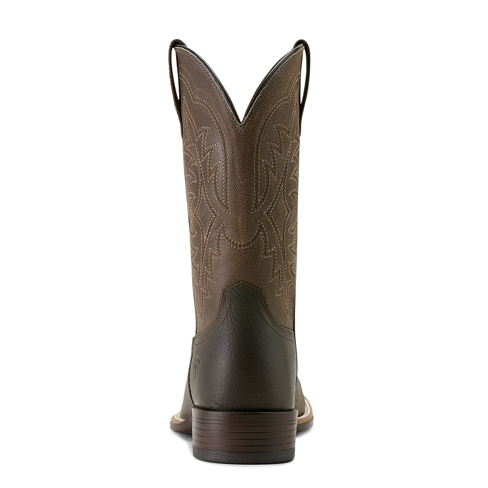 Ariat Men's Ryden Ultra Western Boot. Brown cowboy boot on a white background