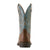 Ariat Men's Steadfast Wide Square Toe Western Boot. Brown and blue cowboy boot with intricate design on a white background