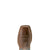 Ariat Men's Steadfast Wide Square Toe Western Boot. Brown leather boot sole on a white background