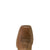 Ariat Men's Sport Steer Skull Wide Square Toe Western Boot. Brown cowboy boot with intricate design on a white background
