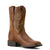 Ariat Round Up Filly Brown cowboy boot with intricate embroidery on a white background