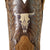 Ariat Stampede Wide Square Toe Kids Western Boot. Brown cowboy boot with intricate design on a white background