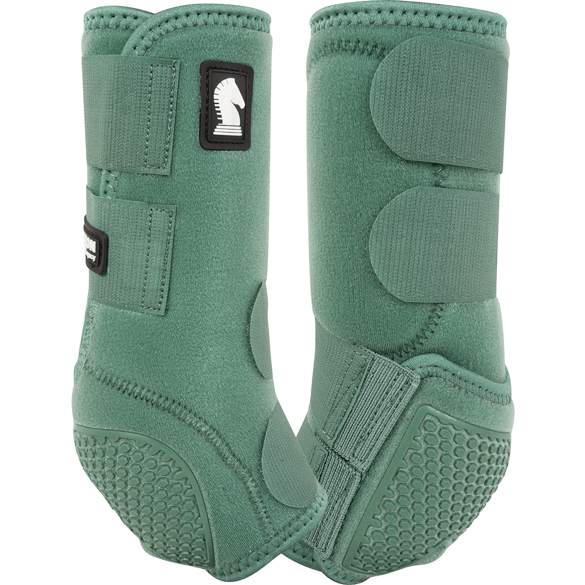 Classic Equine Flexion By Legacy 2 System Support Boots. A spruce green Classic Equine Flexion By Legacy 2 System Support Boot for horses.