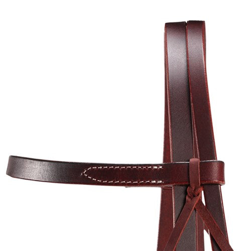 FOR20-2059 The Fort Worth Saddlery Oily Latigo Headstall is crafted from premium leather, offering a high-quality option for daily use.
