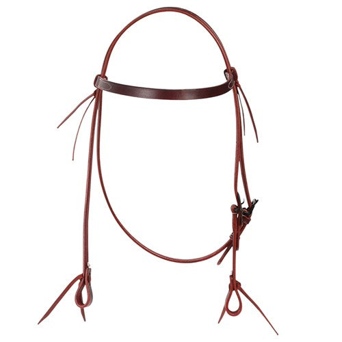 FOR20-2059 The Fort Worth Saddlery Oily Latigo Headstall is crafted from premium leather, offering a high-quality option for daily use.