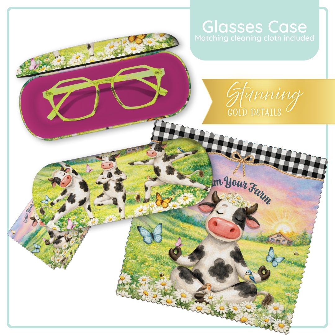 Lisa Pollock Calm Your Farm Glasses Case