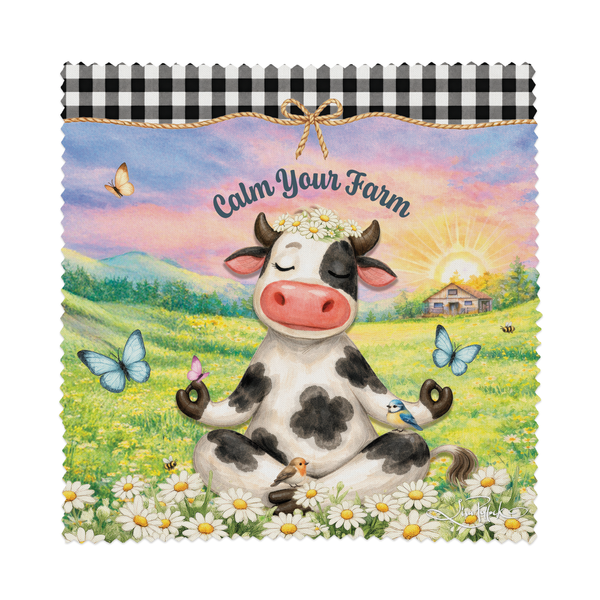 Lisa Pollock Calm Your Farm Glasses Case