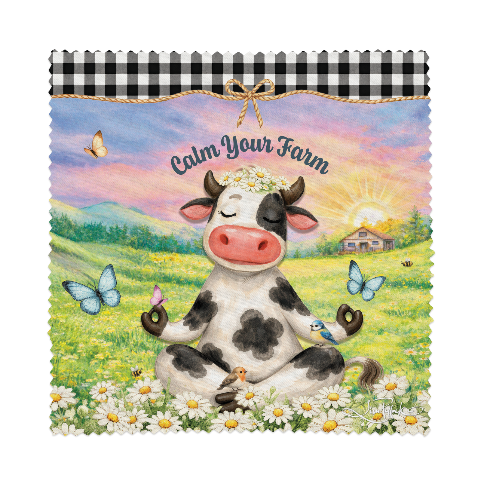 Lisa Pollock Calm Your Farm Glasses Case