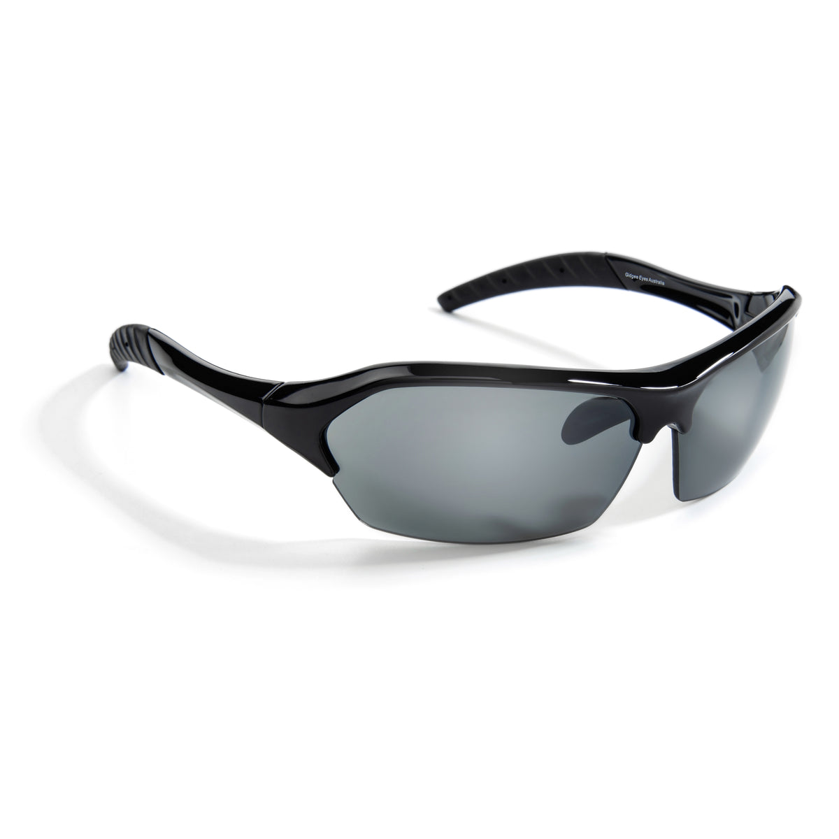 Gidgee Eyes Liberty Black Sunglasses. A pair of Gidgee Eyes Liberty Black sunglasses with a black frame and interchangeable polarized lenses.