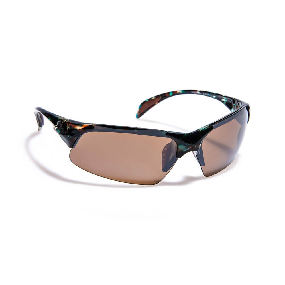 Gidgee Eyes Cleancut Tort Sunglasses. A pair of Gidgee Eyes Cleancut Tort Sunglasses with a tortoiseshell pattern and interchangeable lenses, displayed on a white background.