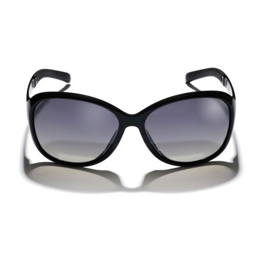 Gidgee Eyes Willow Black Sunglasses. A pair of black sunglasses with a sleek design and dark lenses.