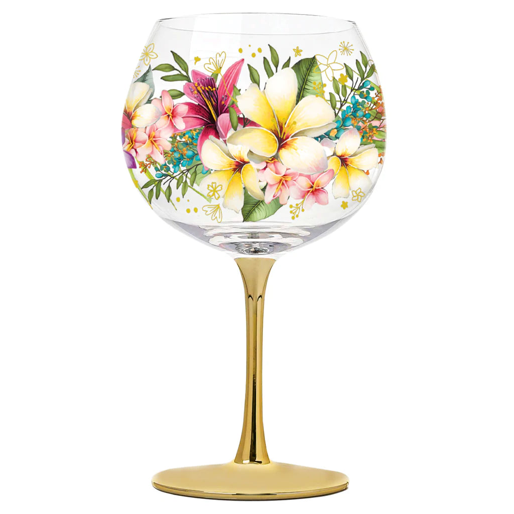 Lisa Pollock - Paradise Bloom Golden Glamour Cocktail Glass