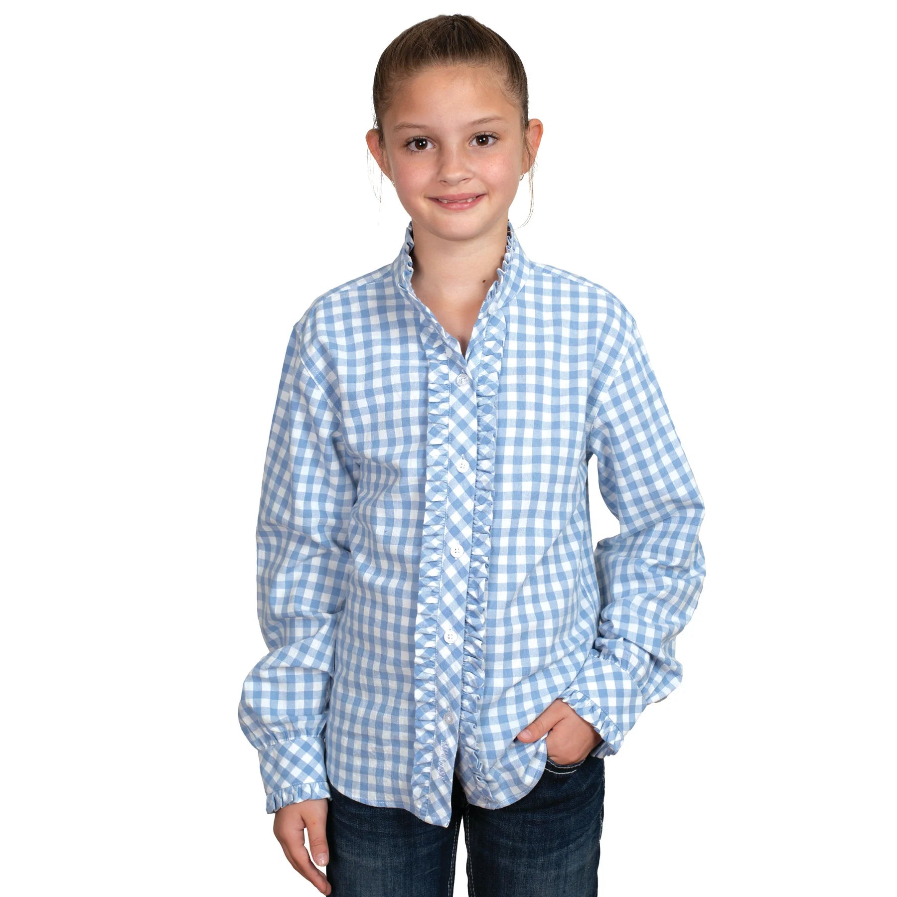 Just Country Girl's Gracie Frill Full Button L/S Shirt
