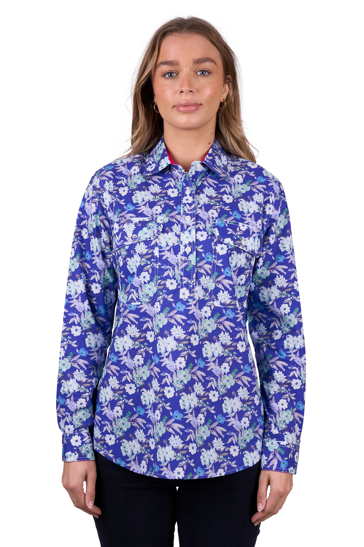 Hard Slog Women&#39;s Tia 1/2 PLacket L/S Shirt